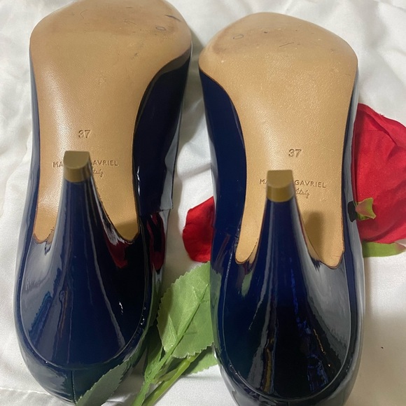 Mansur Gavriel Tacines shoes in Navy Blue Size 37 heels 2 inches high,  new. - Picture 7 of 8